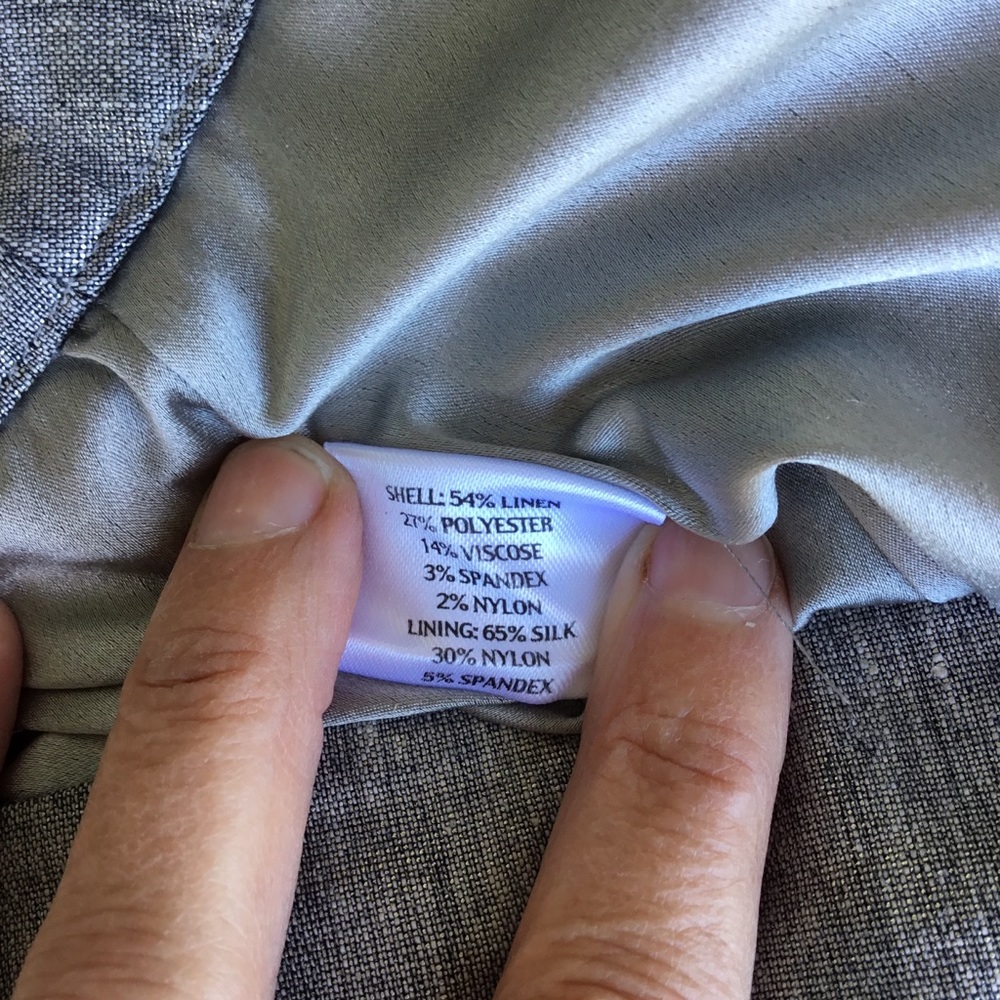 Eileen Fisher Glimmer Linen Faux Wrap Skirt - S - Picture 6 of 7